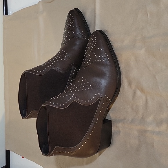 Charles David Studded Cowboy Style Booties - Picture 2 of 5
